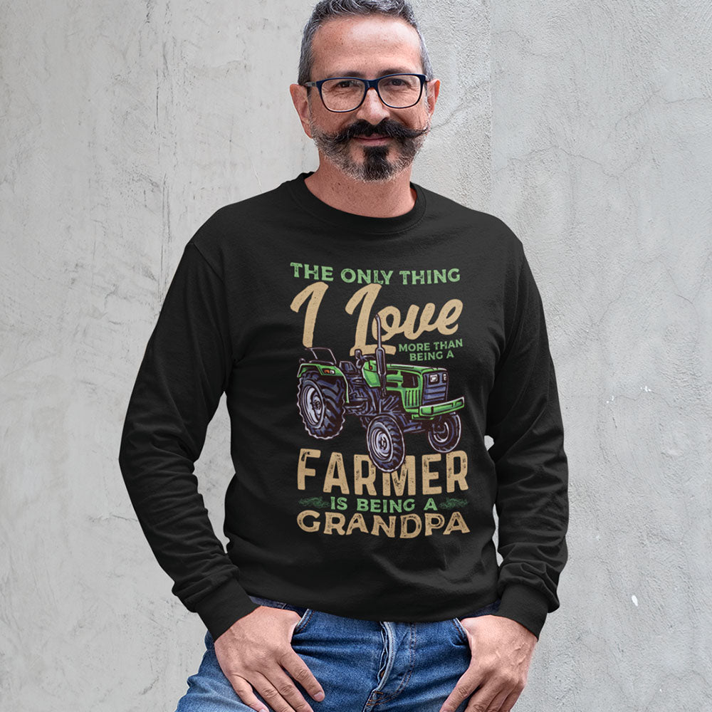 Grandpa Farmer | Black Crewneck