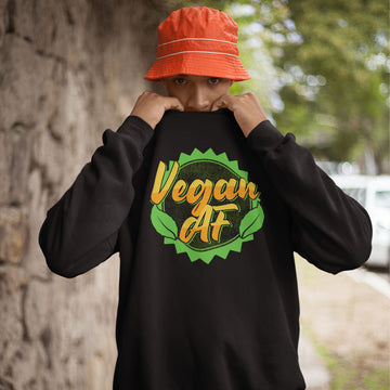 Vegan AF | Black Crewneck