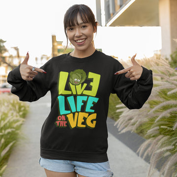 Life On The Veg | Black Crewneck