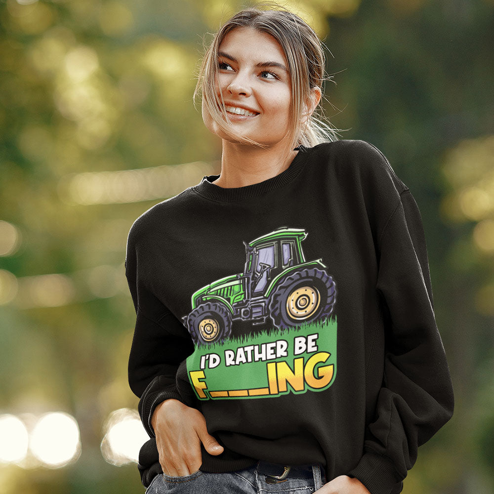 I'd Rather Be Farming | Black Crewneck