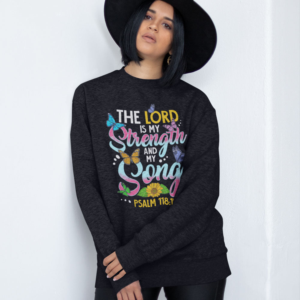 The Lord Is My Strength | Black Crewneck