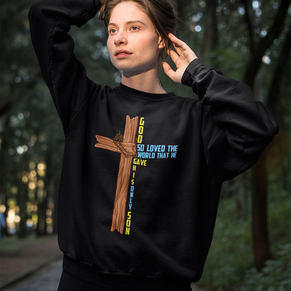 God So Loved The World | Black Crewneck