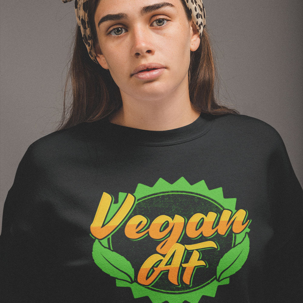 Vegan AF | Black Crewneck