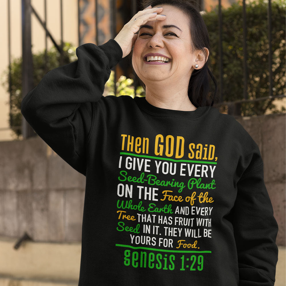 Then God Said | Black Crewneck