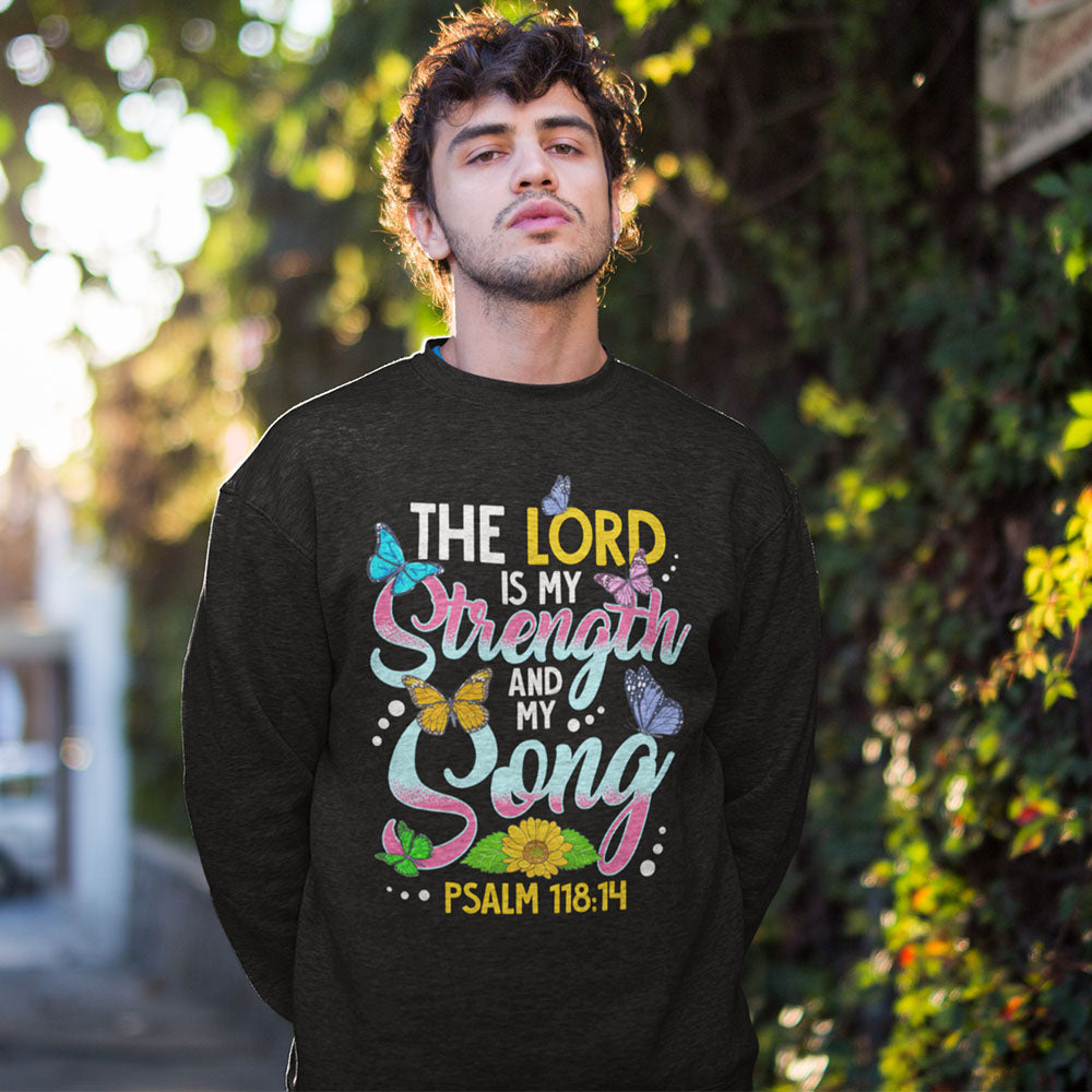 The Lord Is My Strength | Black Crewneck