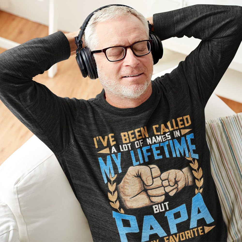 Papa | Black Crewneck