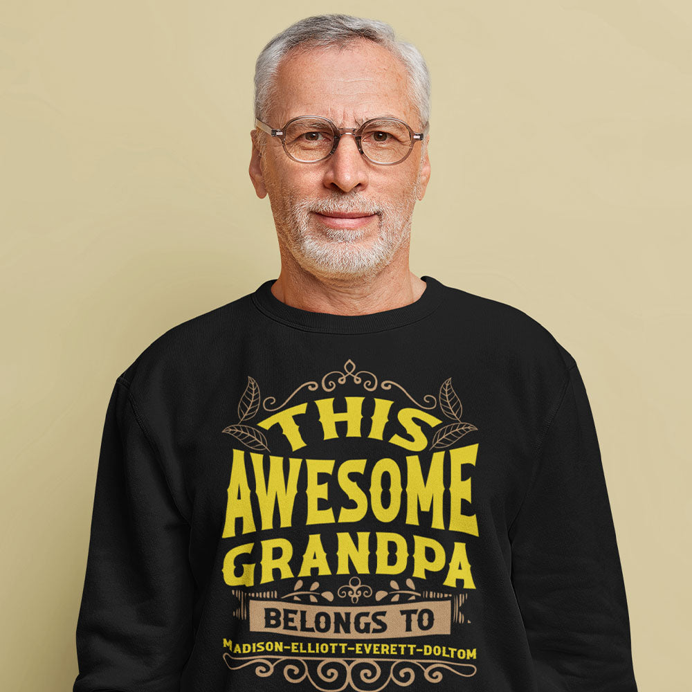 Awesome Grandpa | Black Crewneck