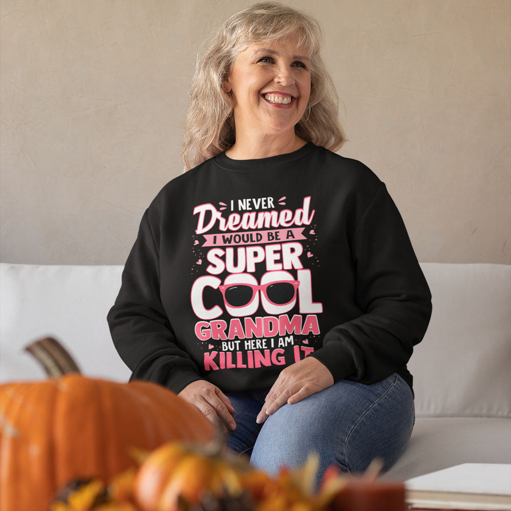 Super Cool Grandma | Black Crewneck