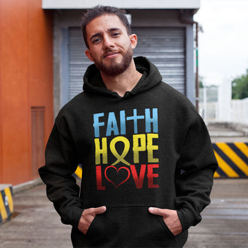 Faith Hope Love | Black Hoodie