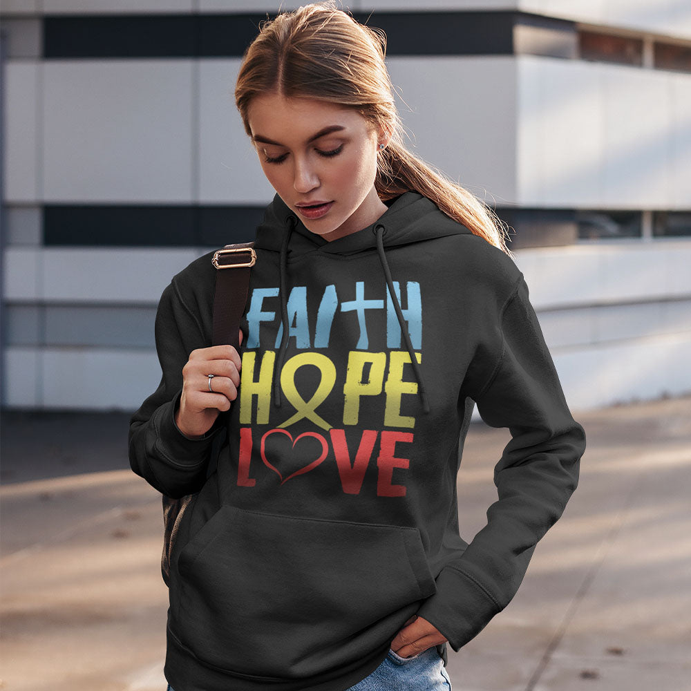 Faith Hope Love | Black Hoodie