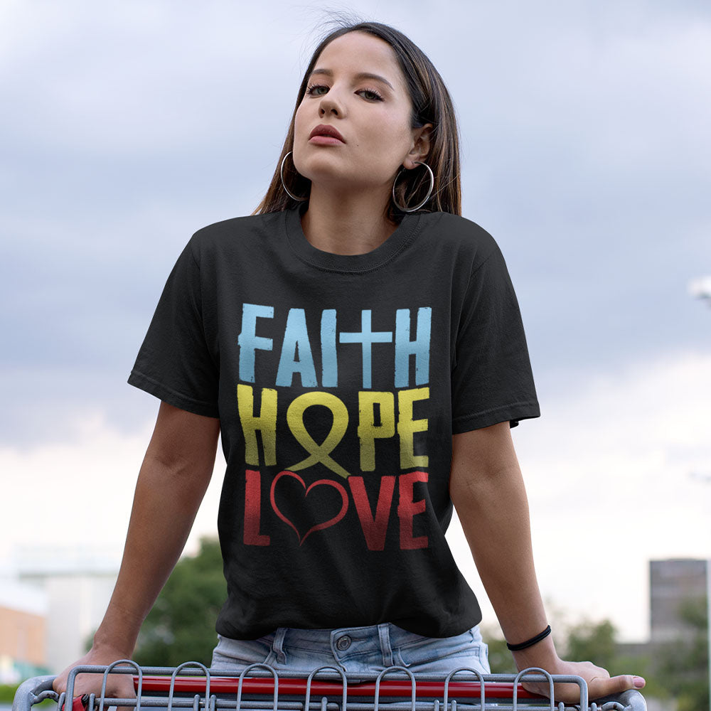 Faith Hope Love | Black Tee Shirt