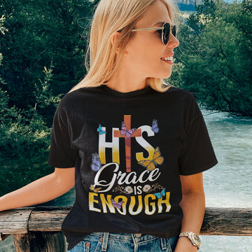 His Grace Is Enough | Black Tee Shirt