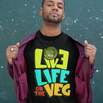 Life On The Veg | Black Tee Shirt