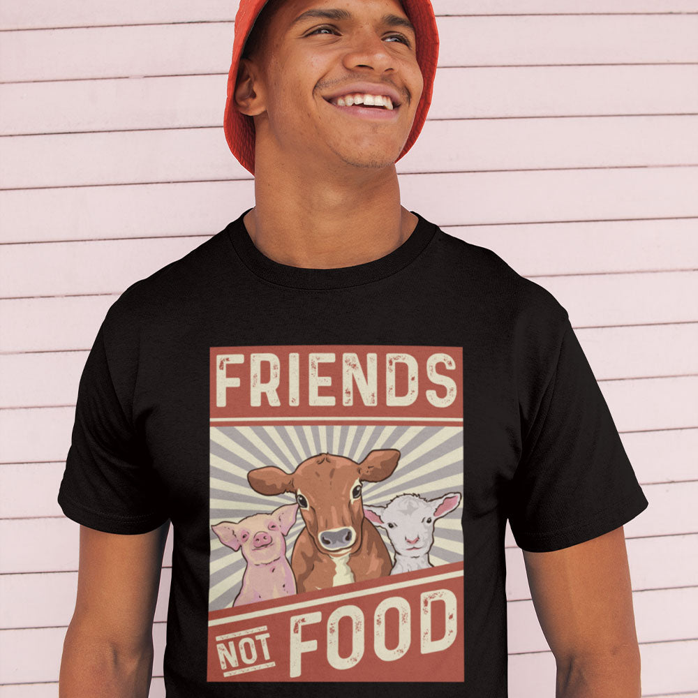 Friends Not Food | Black Tee Shirt