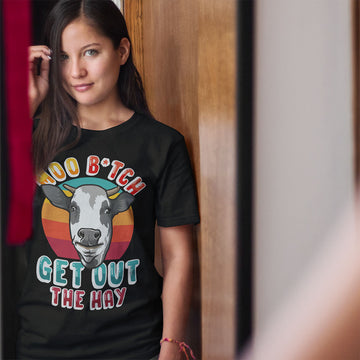 Get Out The Hay | Black Tee Shirt