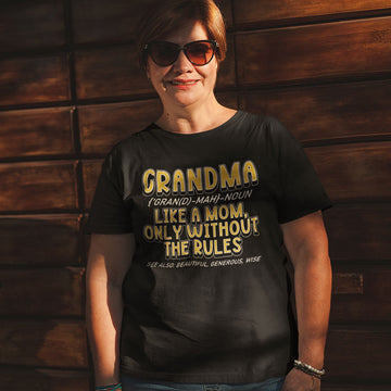 Grandma Rules | Black Tee Shirt