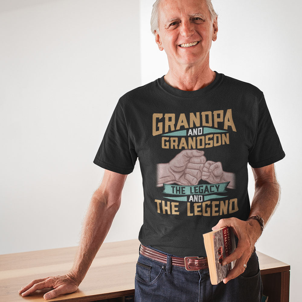 Grandpa Legend | Black Tee Shirt