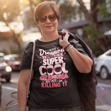 Super Cool Grandma | Black Tee Shirt