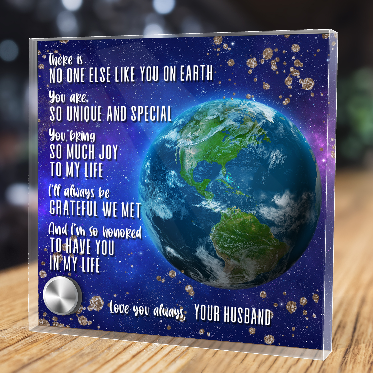 No One Else Like You On Earth |  Lumenglass Message Stand & Jewelry