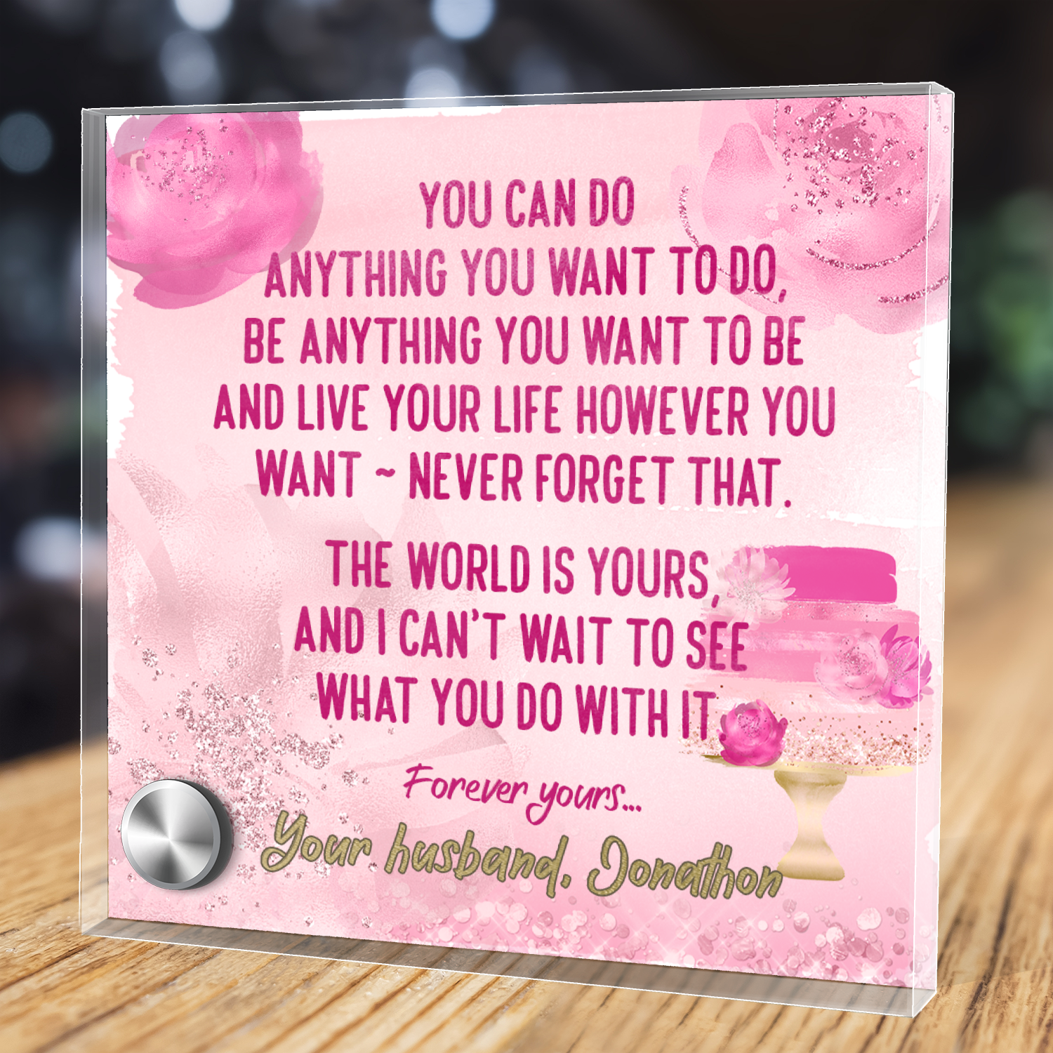 You Can Do Anything |  Lumenglass Message Stand & Jewelry