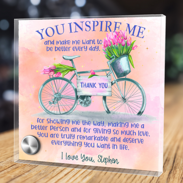 You Inspire Me |  Lumenglass Message Stand & Jewelry