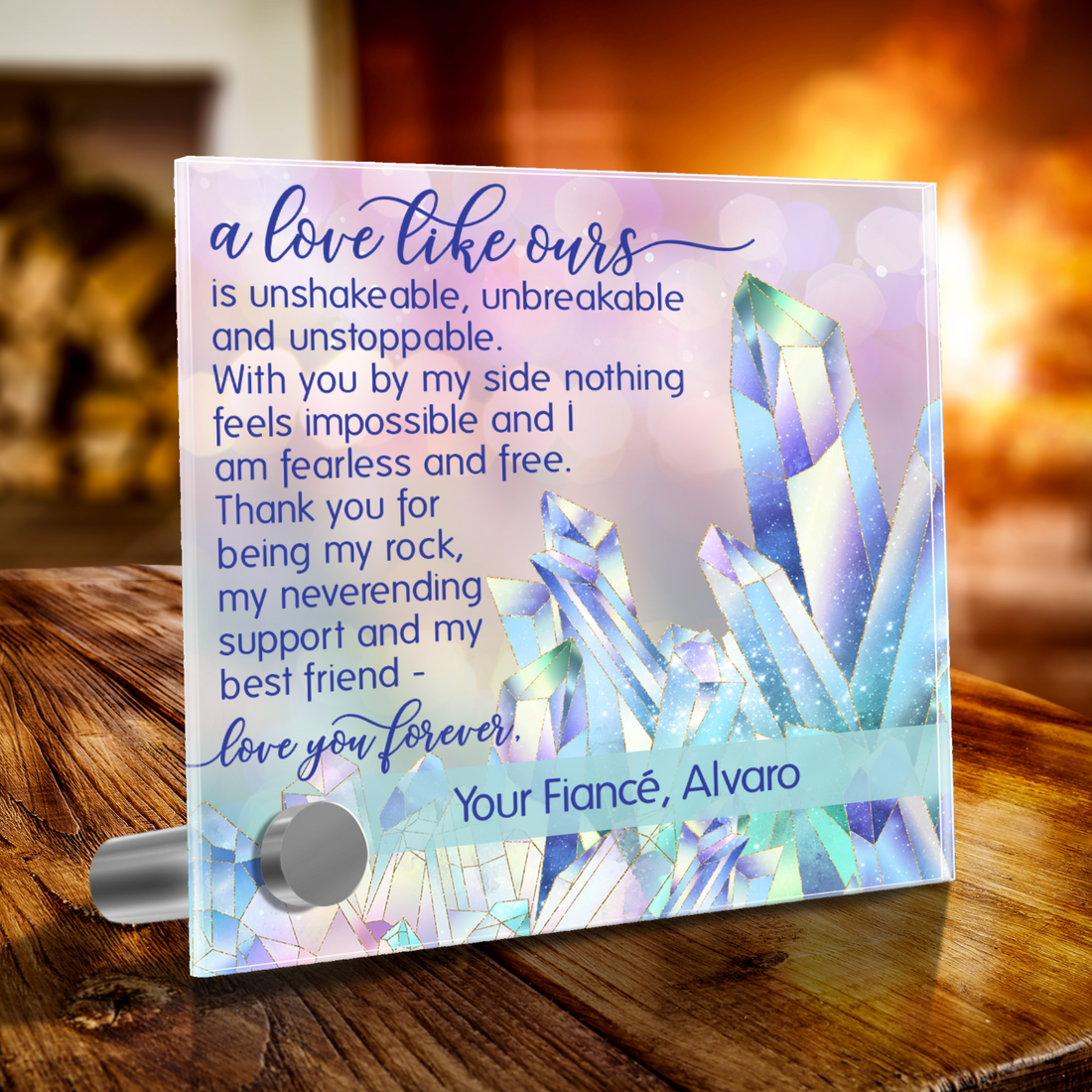 A Love Like Ours |  Lumenglass Message Stand & Jewelry