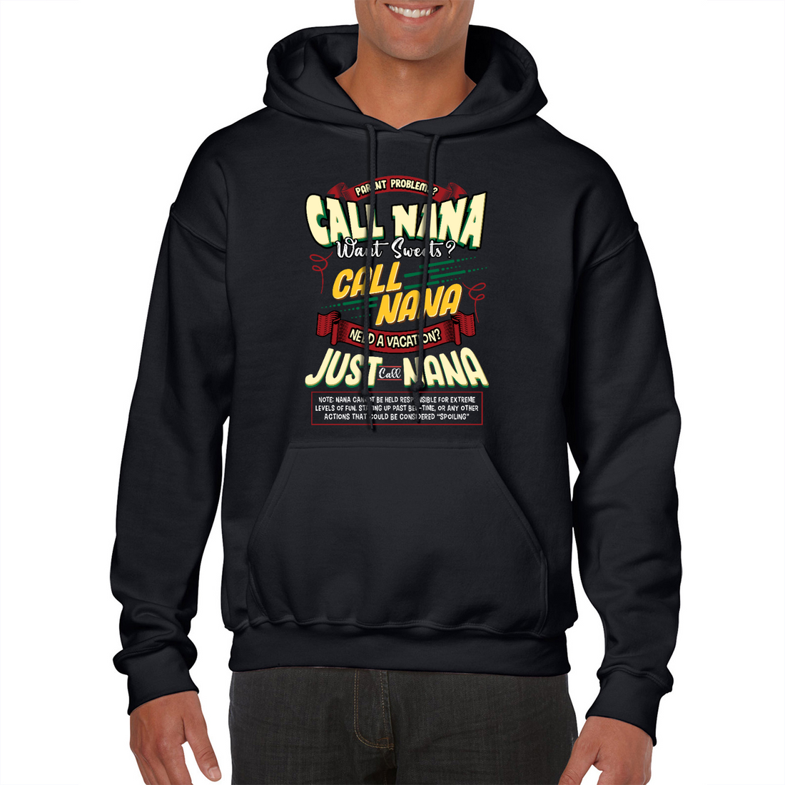 Call Nana | Black Hoodie