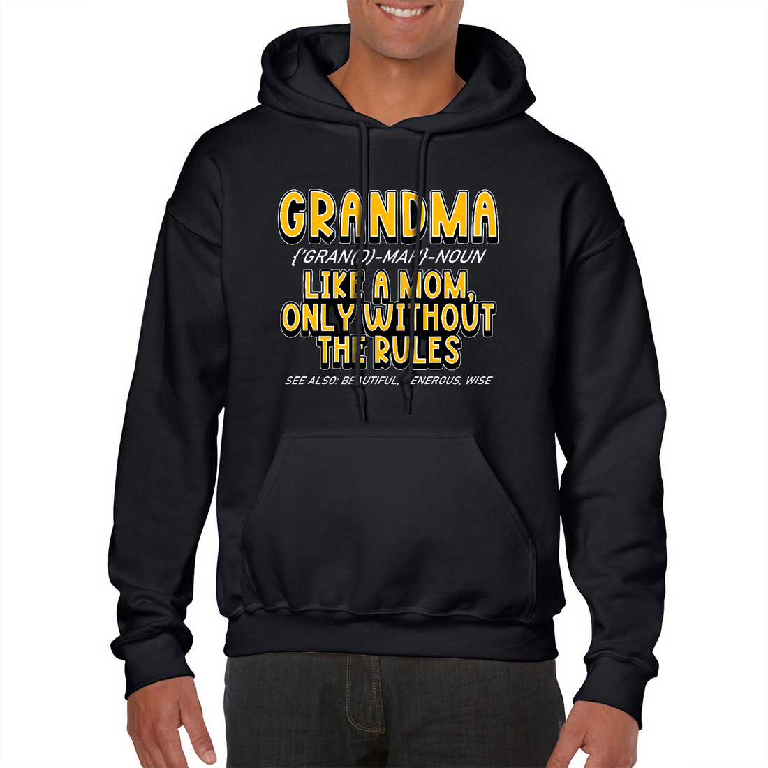 Grandma Rules | Black Hoodie