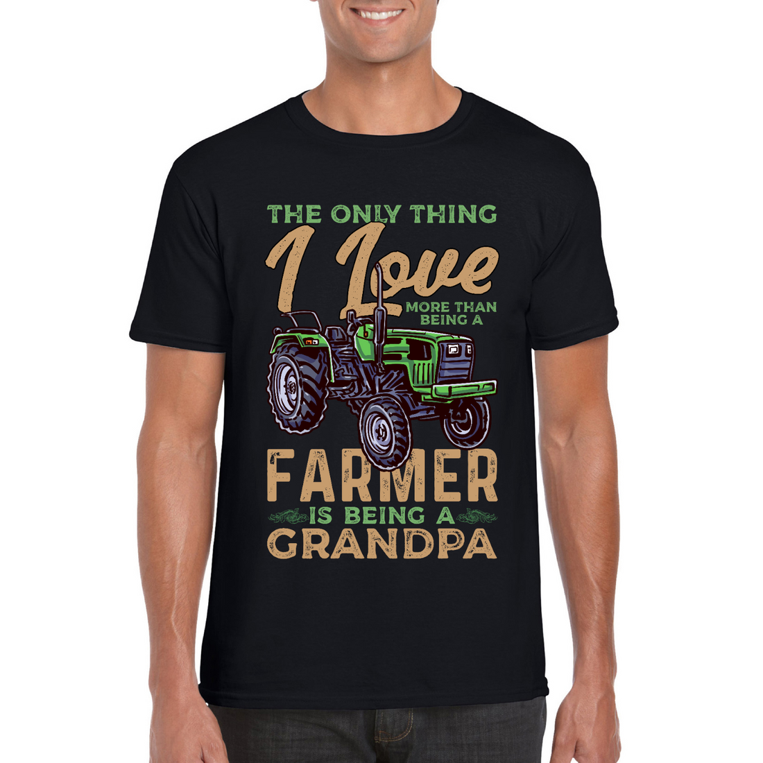 Grandpa Farmer | Black Tee Shirt