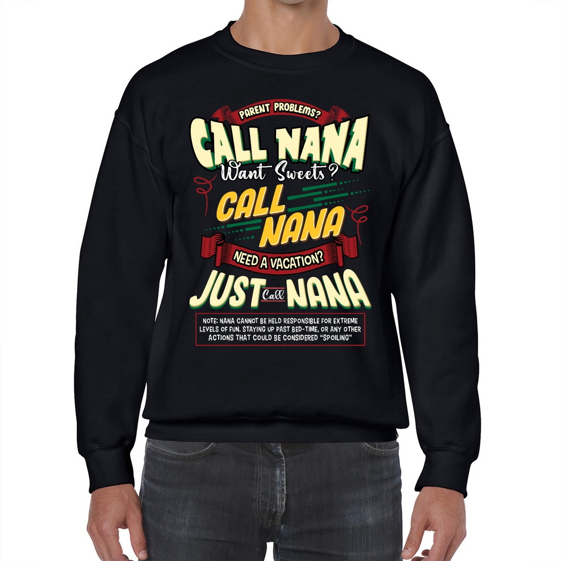 Call Nana | Black Crewneck