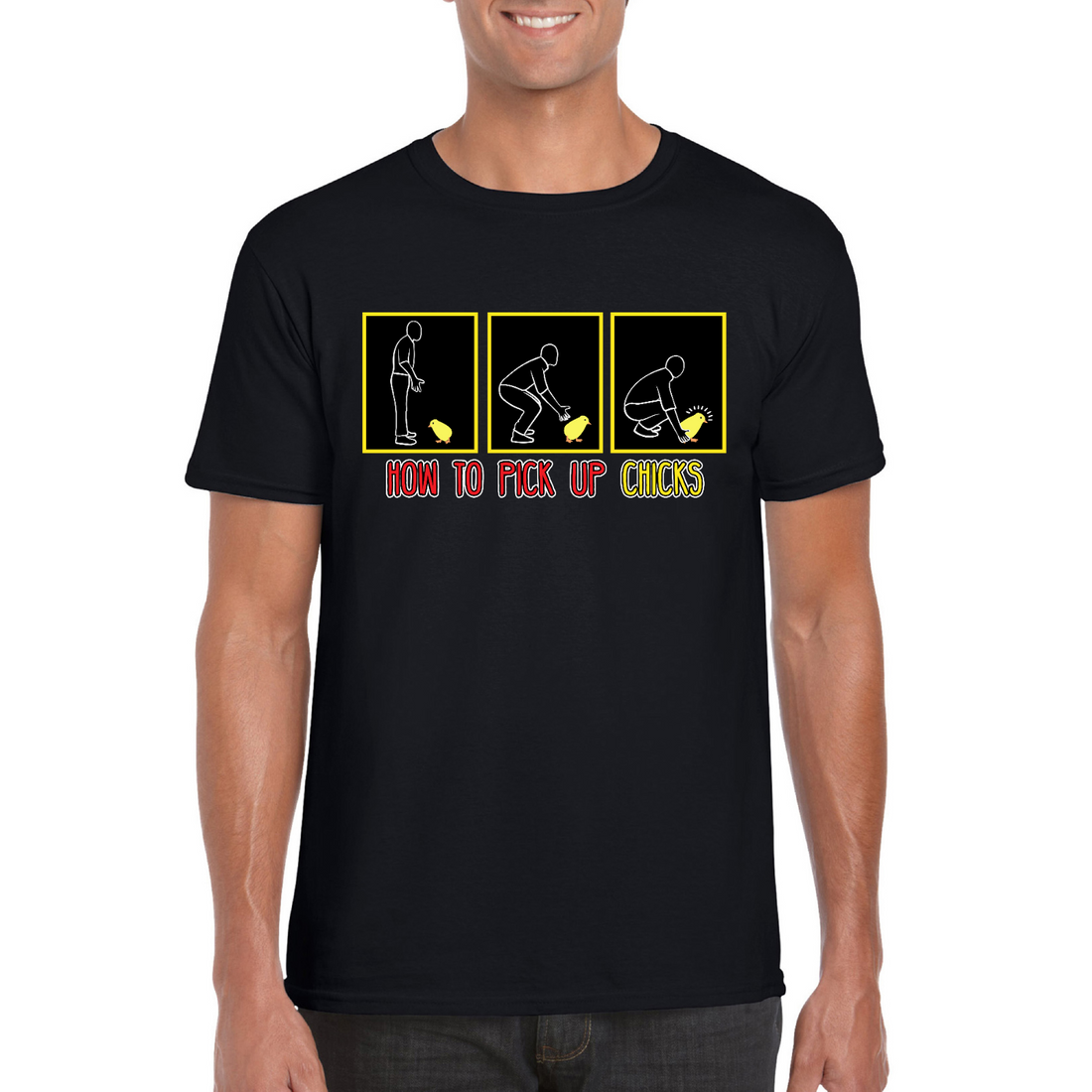 How To Pick Up Chicks | Black Tee Shirt