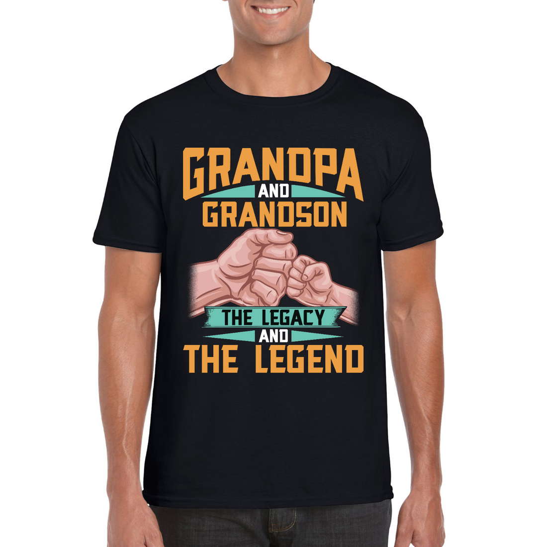 Grandpa Legend | Black Tee Shirt