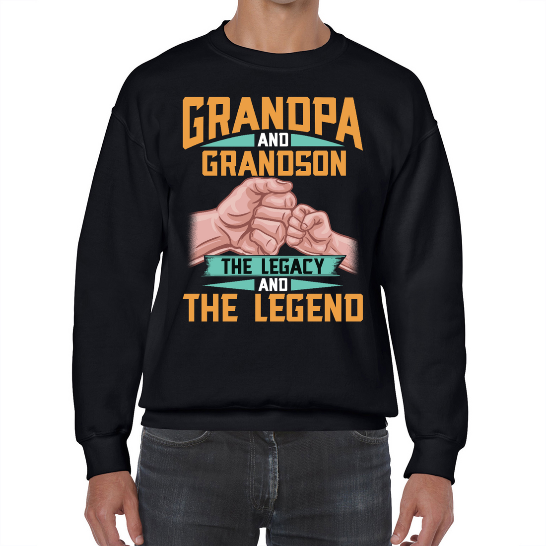 Grandpa Legend | Black Crewneck