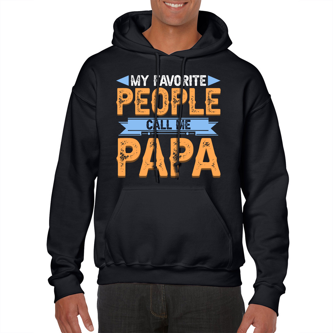 Favorite People Call Me Papa | Black Hoodie