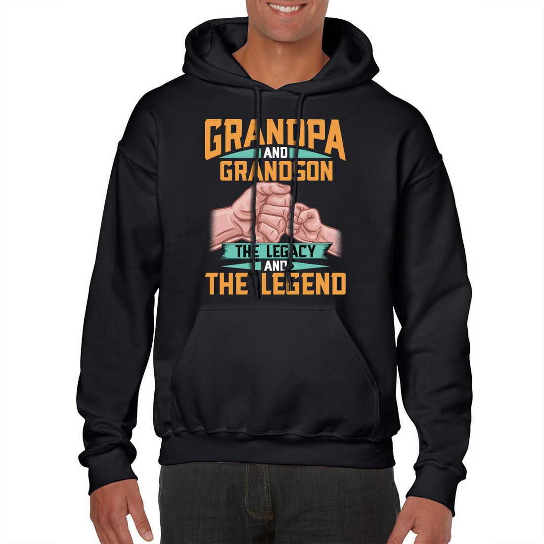 Grandpa Legend | Black Hoodie