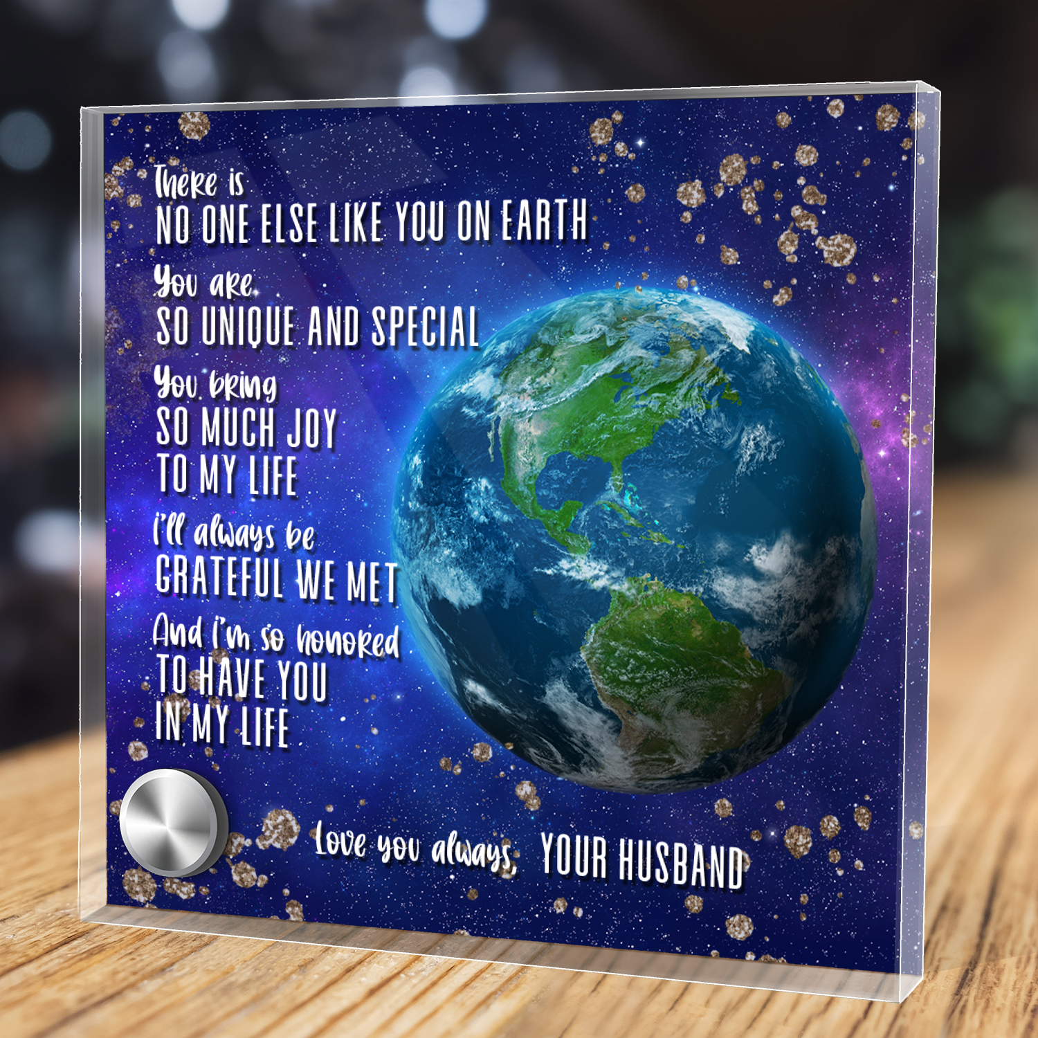 No One Else Like You On Earth | Lumenglass Message Stand