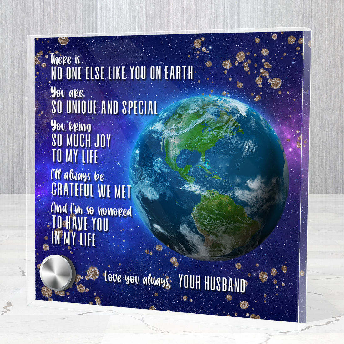 No One Else Like You On Earth | Lumenglass Message Stand