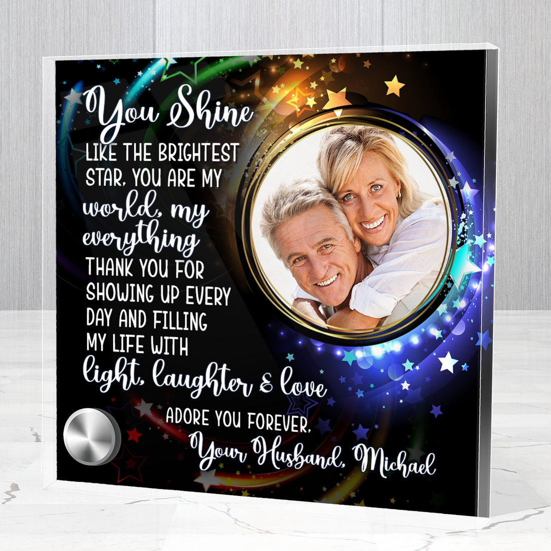 You Shine |  Lumenglass Message Stand