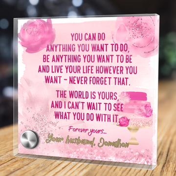 You Can Do Anything |  Lumenglass Message Stand