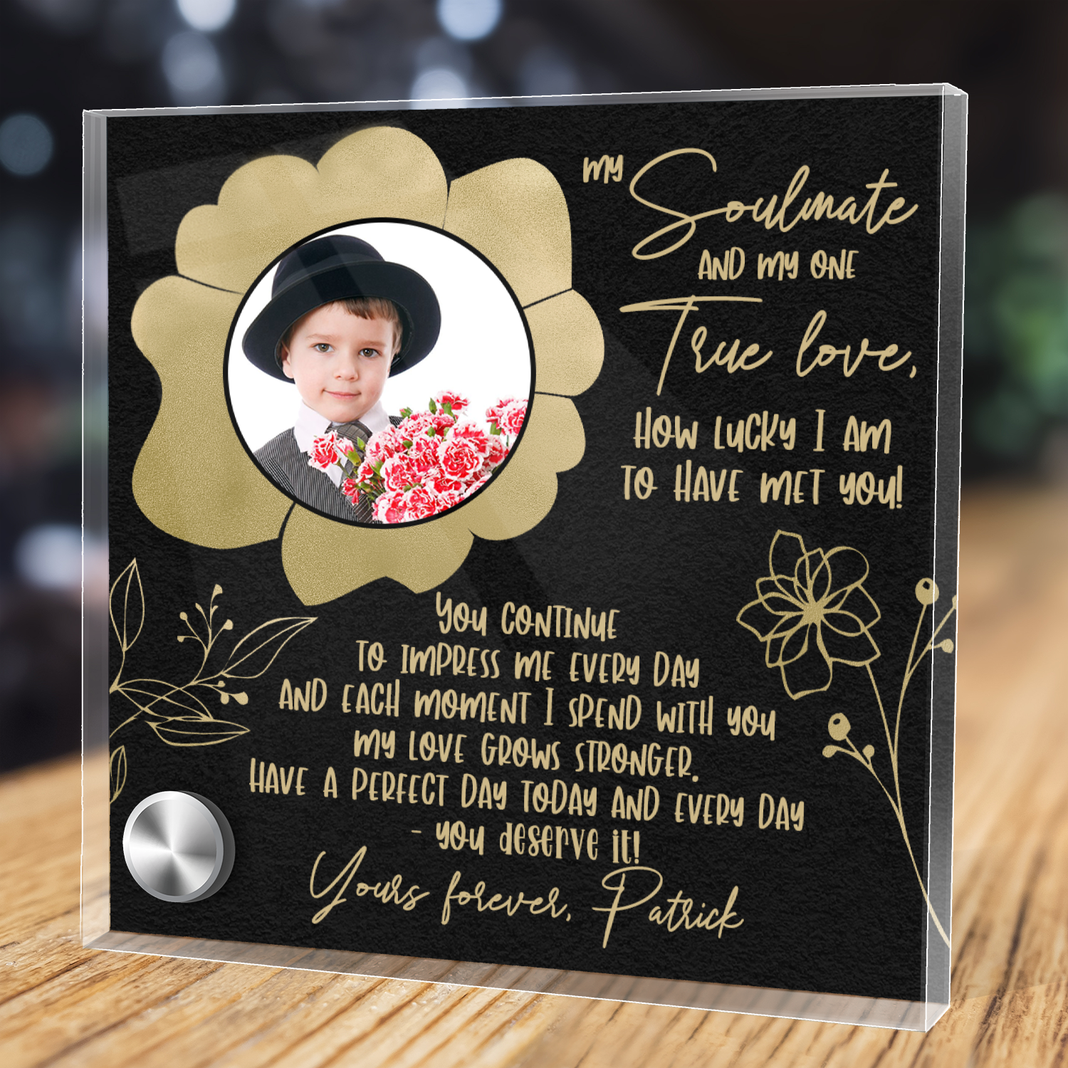 My Soulmate |  Lumenglass Message Stand