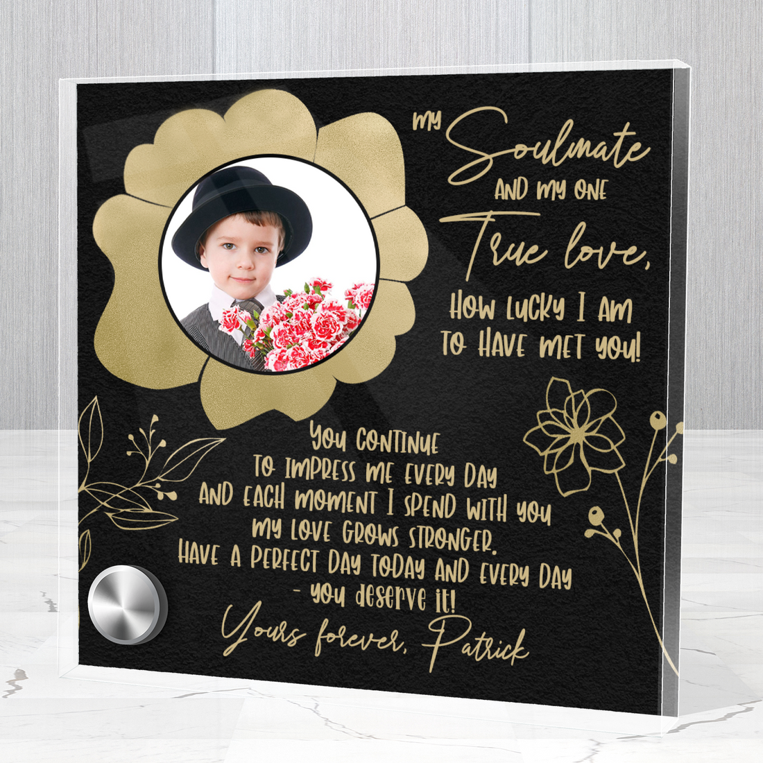 My Soulmate |  Lumenglass Message Stand