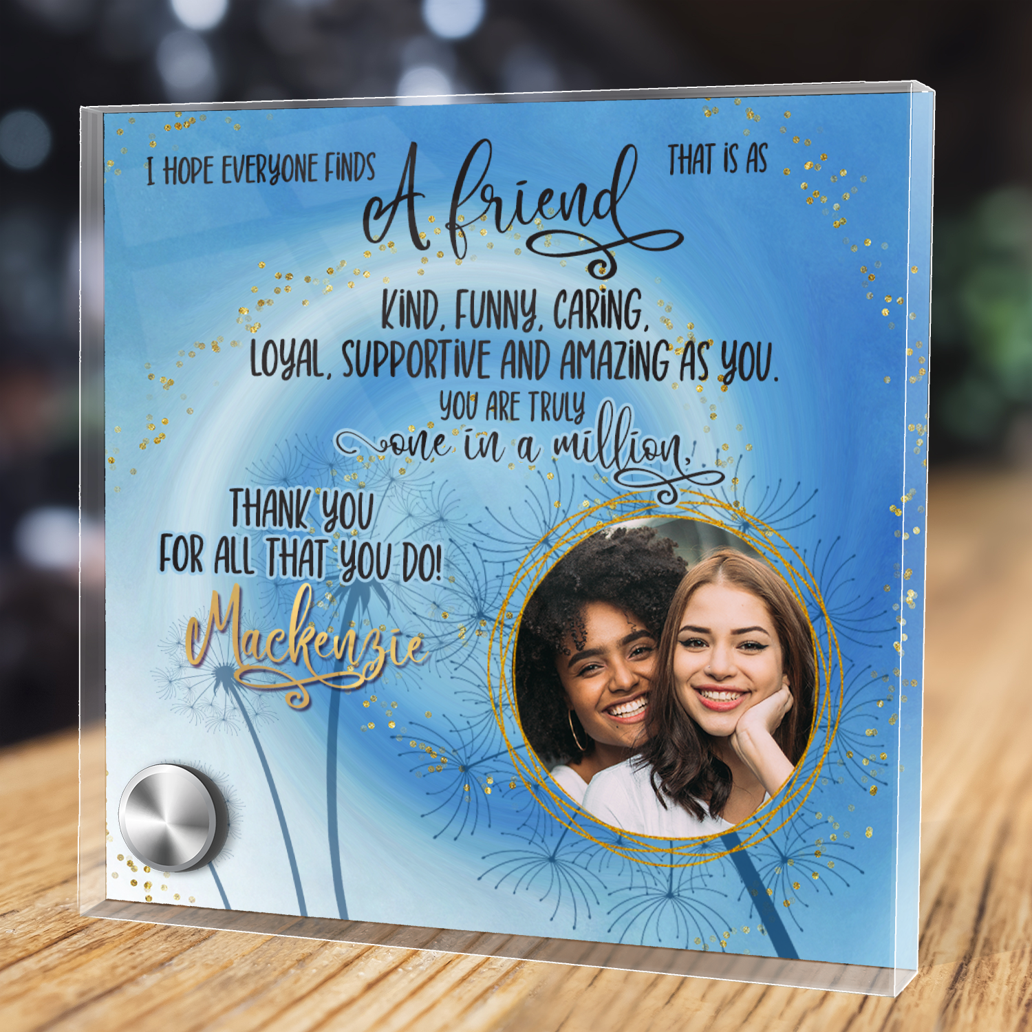 Best Friends |  Lumenglass Message Stand