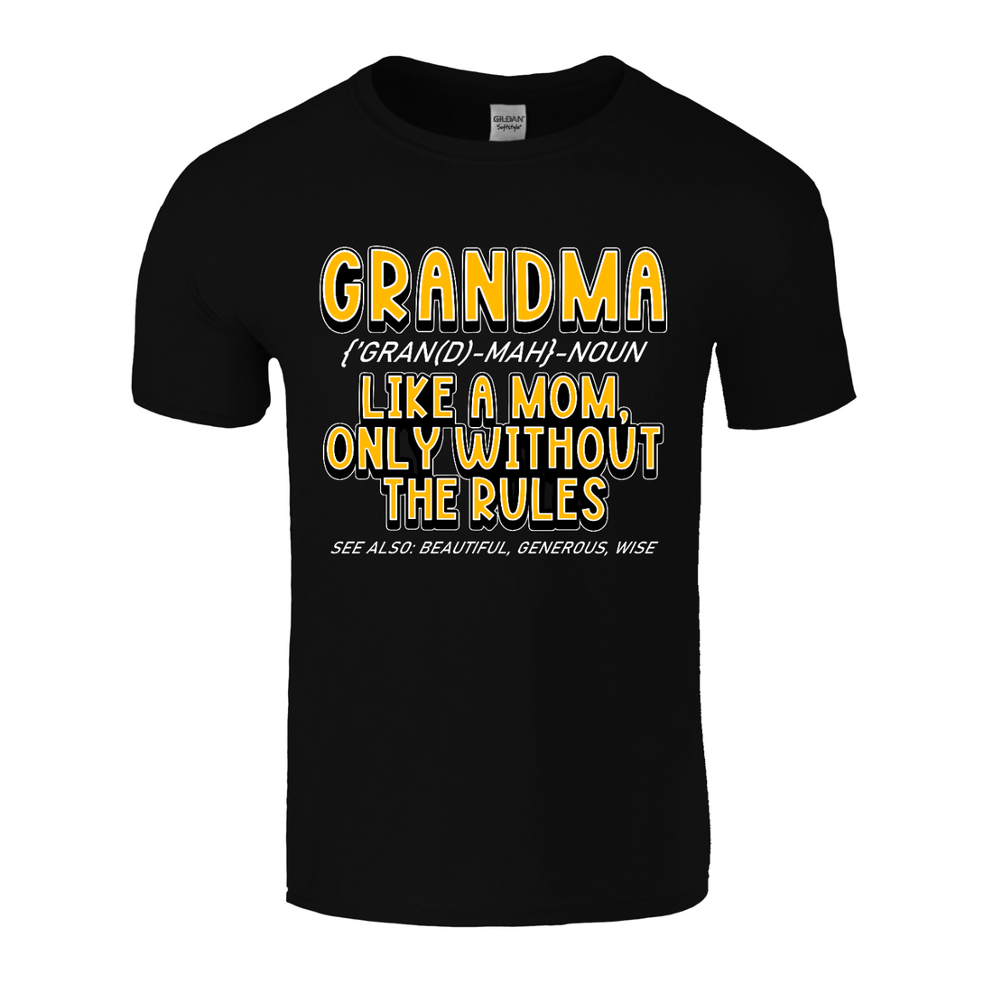 Grandma Rules | Black Tee Shirt