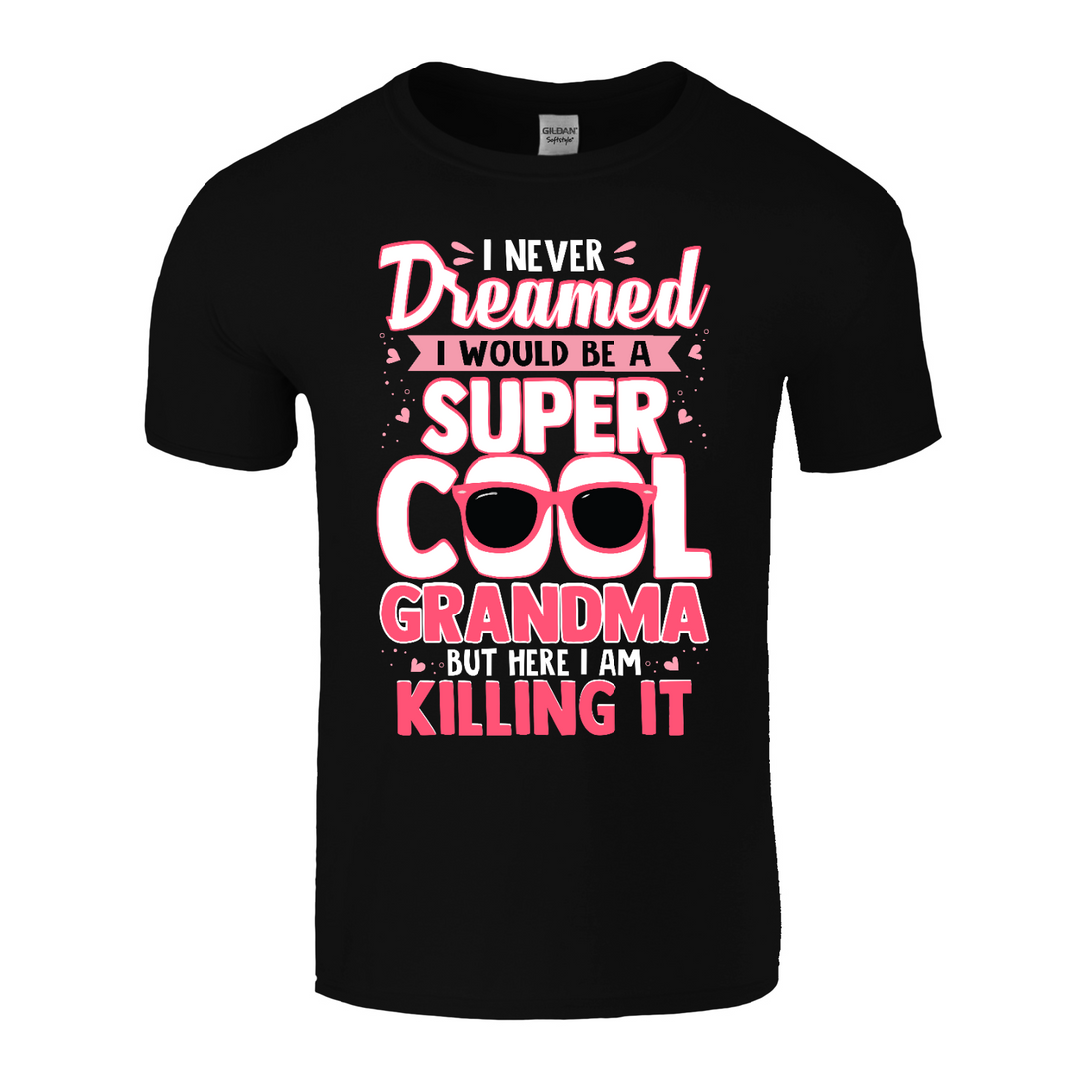 Super Cool Grandma | Black Tee Shirt
