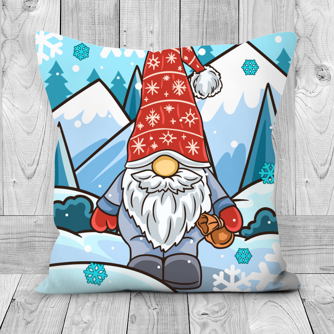 Christmas Gnome Pillowcase - Christmas Cushion - Gnome Decorative Pillow - Christmas Decoration Pillow - Holiday Pillowcase - Christmas Gift