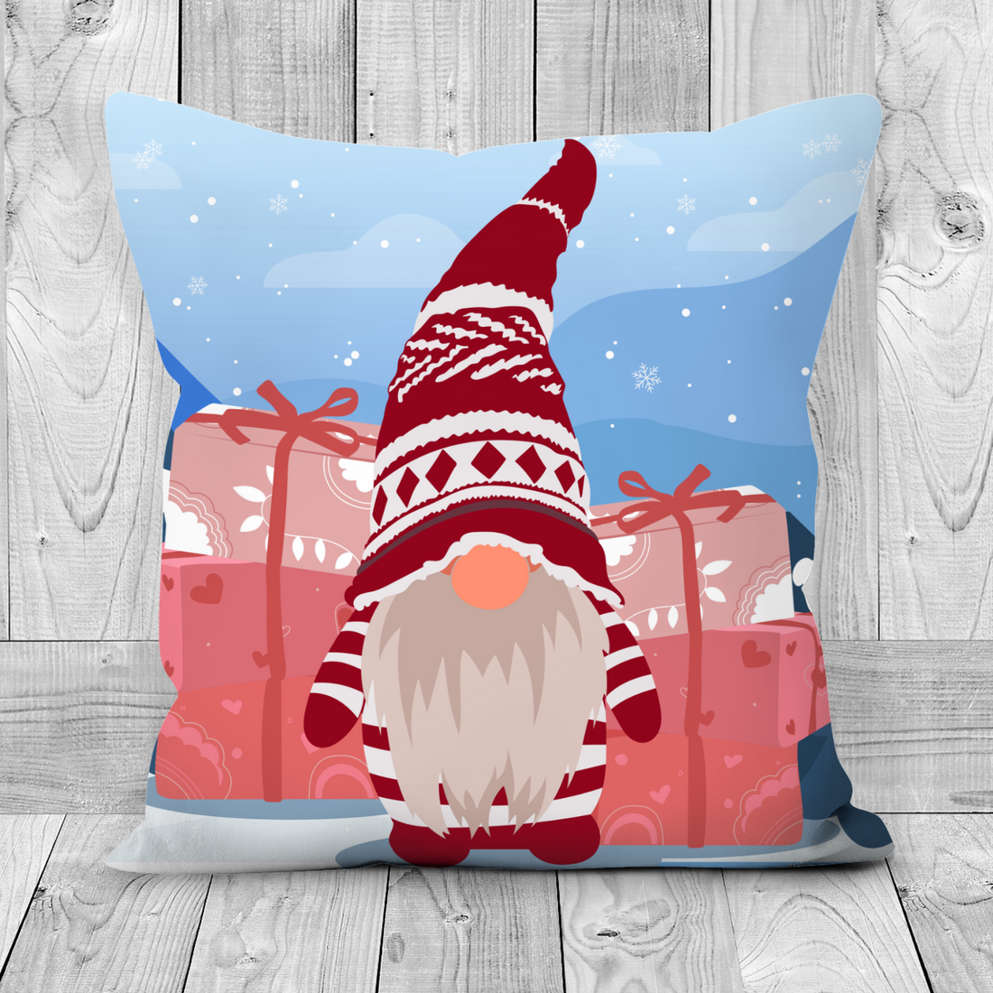 Christmas Gnome Pillowcase - Christmas Cushion - Gnome Decorative Pillow - Christmas Decoration Pillow - Holiday Pillowcase - Christmas Gift