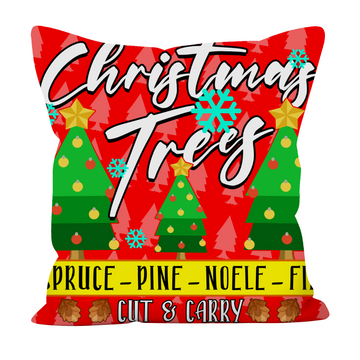 Cut and Carry Pillowcase - Christmas Tree Decorative Pillowcase - Christmas Tree Décor Pillow cover - Holiday Pillowcase - Christmas Gift