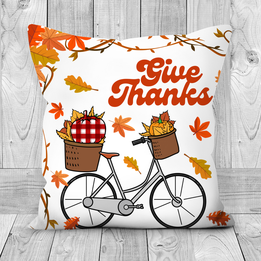 Give Thanks Pillowcase - Autumn Pillow cover - Fall Pillowcase - Fall Décor - Autumn Home Décor - Fall Pillow cover - Thanksgiving Gift