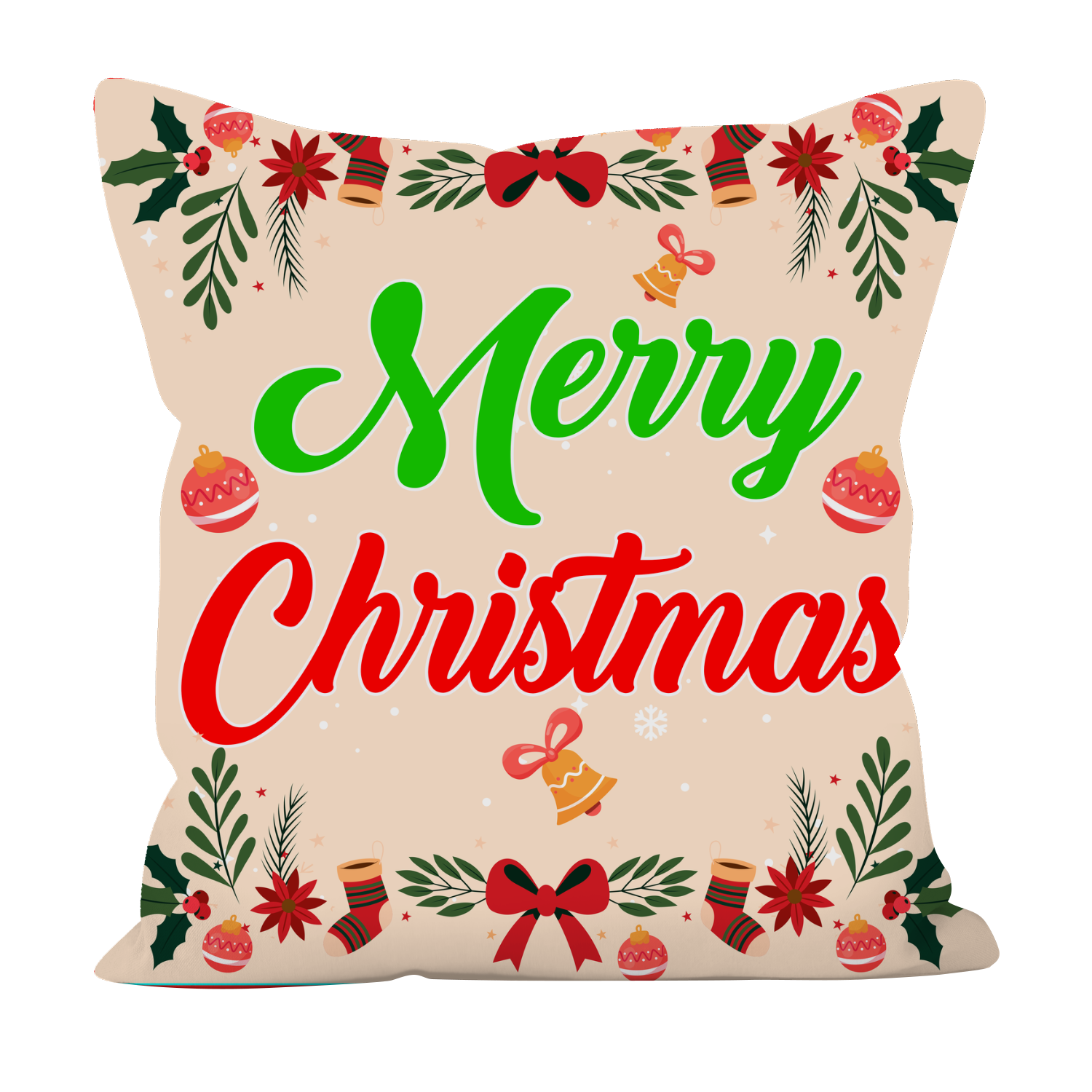 Merry Christmas Pillowcase - Merry Christmas Cushion - Christmas Decorative Pillow cover - Holiday Pillowcase - Christmas Pillowcase Gift