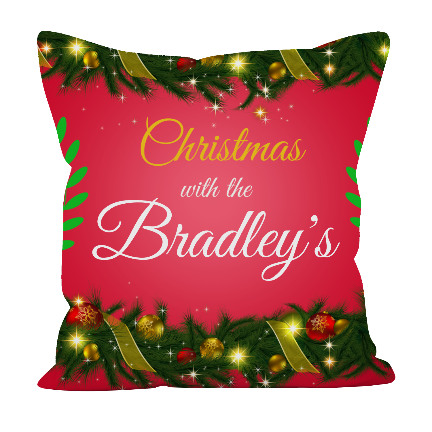 Personalized Christmas Pillowcase - Christmas Décor Cushion - Christmas Decorative Pillow cover - Holiday Pillowcase - Christmas Gift